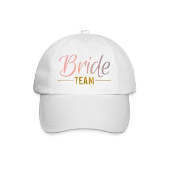 Bride Team Ringe Federn JGA Junggesellenabschied - Baseballkappe - Weiß/Weiß - Vorne