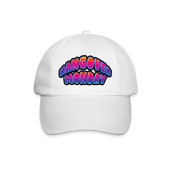 Lustiges Hangover Monday Weekend ist vorbei mit dem Design - Baseballkappe - Weiß/Weiß - Vorne