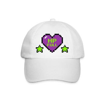HP Full Pixel Herz Logo - Baseballkappe - Weiß/Weiß - Vorne