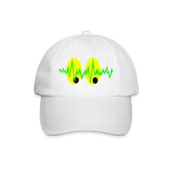 Pulsierende Augen Elektro Muster - Baseballkappe - Weiß/Weiß - Vorne
