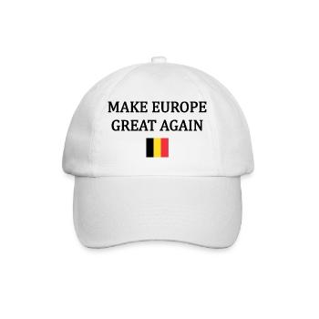 Make Europe Great Again – Belgium - Baseball Cap - white/white - Front