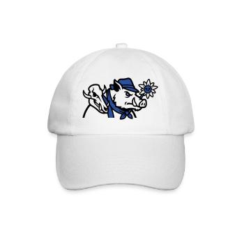 Logo du Crâne de sanglier sauvage - Casquette classique - blanc/blanc - Devant