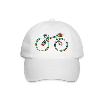 electronic dance music,  Bike - Baseball Cap - white/white - Front