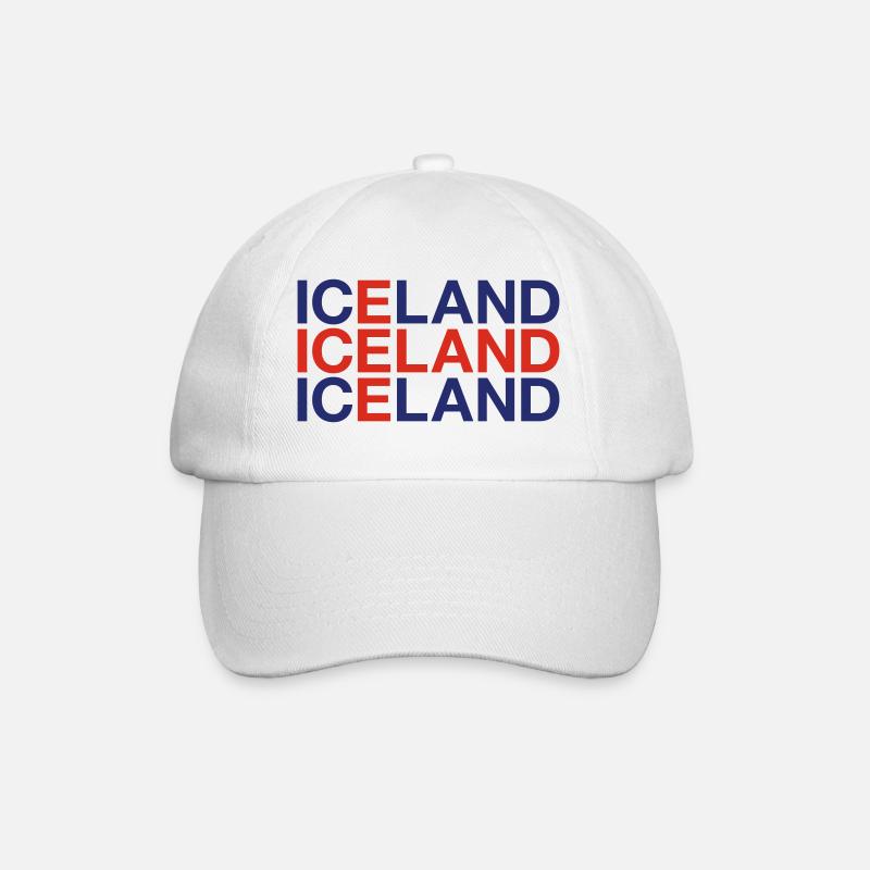 ISLANDE Drapeau islandais - Casquette classique - blanc/blanc