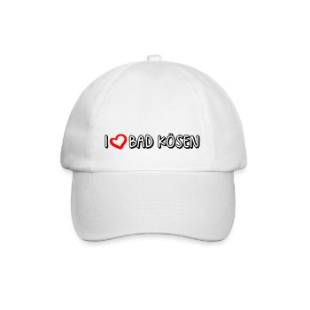 I love Bad Kösen - Baseballkappe - Weiß/Weiß - Vorne