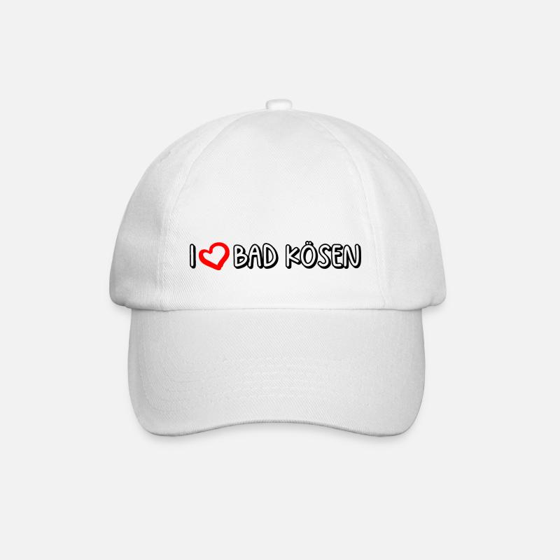 I love Bad Kösen - Baseballkappe - Weiß/Weiß