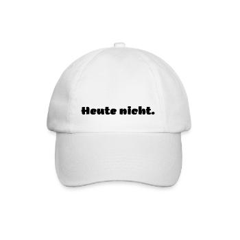 Heute nicht. Morgen wieder. Kein Bock. Morgen. - Baseballkappe - Weiß/Weiß - Vorne