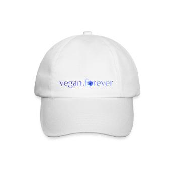 Vegan forever blue flower - Baseball Cap - white/white - Front