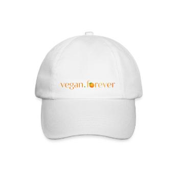 Vegan forever orange fruit - Casquette classique - blanc/blanc - Devant