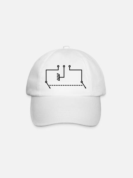 Schaltkreis - Baseballkappe - Weiß/Weiß