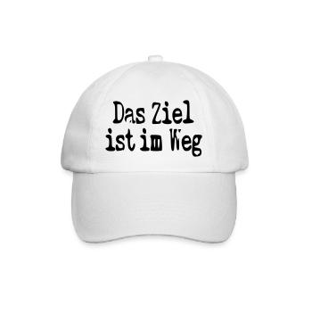 das Ziel ist im Weg - Baseballkappe - Weiß/Weiß - Vorne