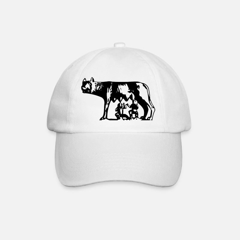 Capitoline Wolf - Baseballkappe - Weiß/Weiß