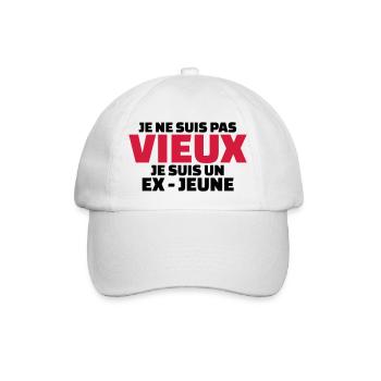 Je ne suis pas vieux je suis un ex-jeune - Casquette classique - blanc/blanc - Devant