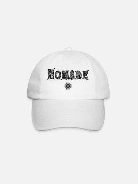 Nomade (en noir) - Casquette classique - blanc/blanc
