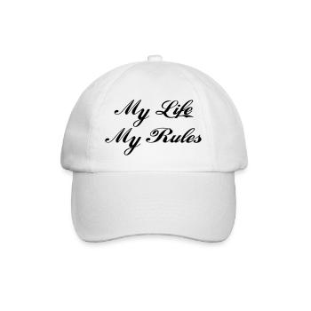 My Life My Rules - Casquette classique - blanc/blanc - Devant
