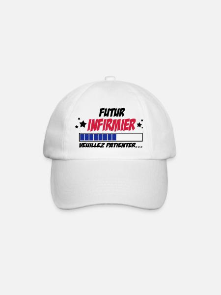 futur infirmier - Casquette classique - blanc/blanc