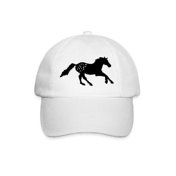 Tigerschecke  Appaloosa  Pferd Noriker Reiten - Baseballkappe - Weiß/Weiß - Vorne
