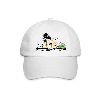 beach - Baseballkappe - Weiß/Weiß - Vorne