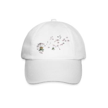 Dandelion flowers, - Baseball Cap - white/white - Front