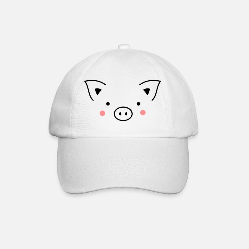 Cochon - Casquette classique - blanc/blanc
