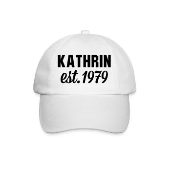 Kathrin est 1979 - Baseballkappe - Weiß/Weiß - Vorne