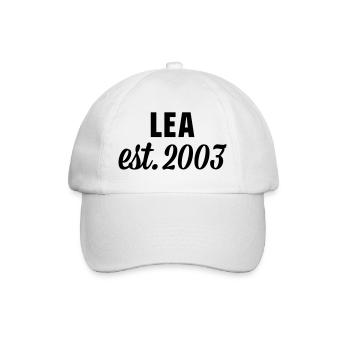 Lea est 2003 - Baseballkappe - Weiß/Weiß - Vorne
