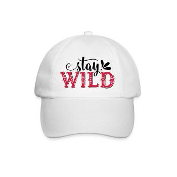 Stay Wild - Baseballkappe - Weiß/Weiß - Vorne