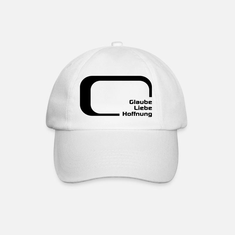 glaube liebe hoffnung - Baseballkappe - Weiß/Weiß