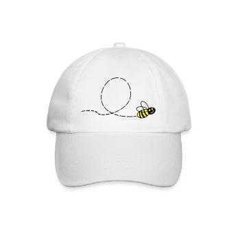 Flotte Biene - Baseballkappe - Weiß/Weiß - Vorne