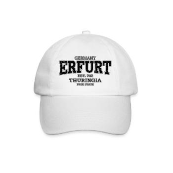 Erfurt Thüringen (black oldstyle) - Baseballkappe - Weiß/Weiß - Vorne