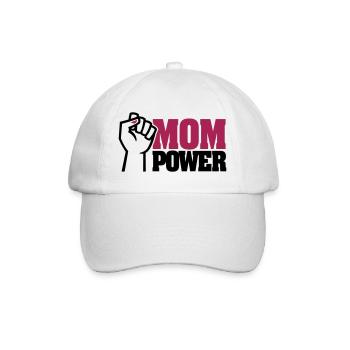 MOM POWER - mère de super-héros - J'AIME MAMAN - maman - Casquette classique - blanc/blanc - Devant