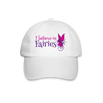 I believe in Fairies Fee Fabelwesen Märchen - Baseballkappe - Weiß/Weiß - Vorne