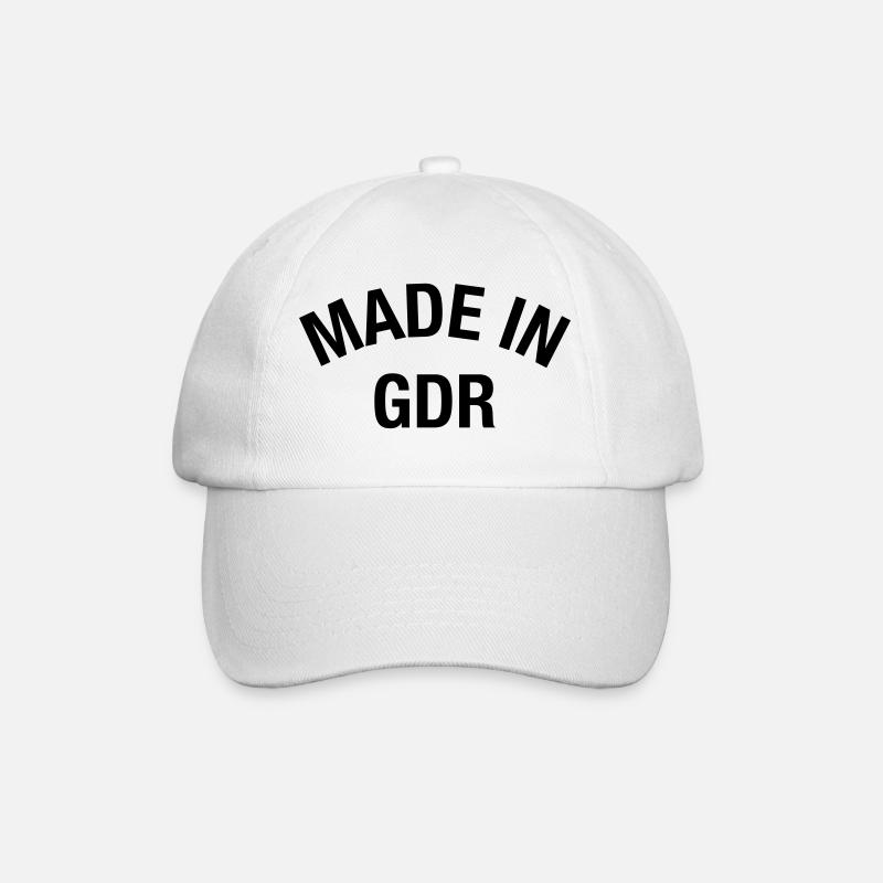 DDR Born in the GDR - Baseballkappe - Weiß/Weiß