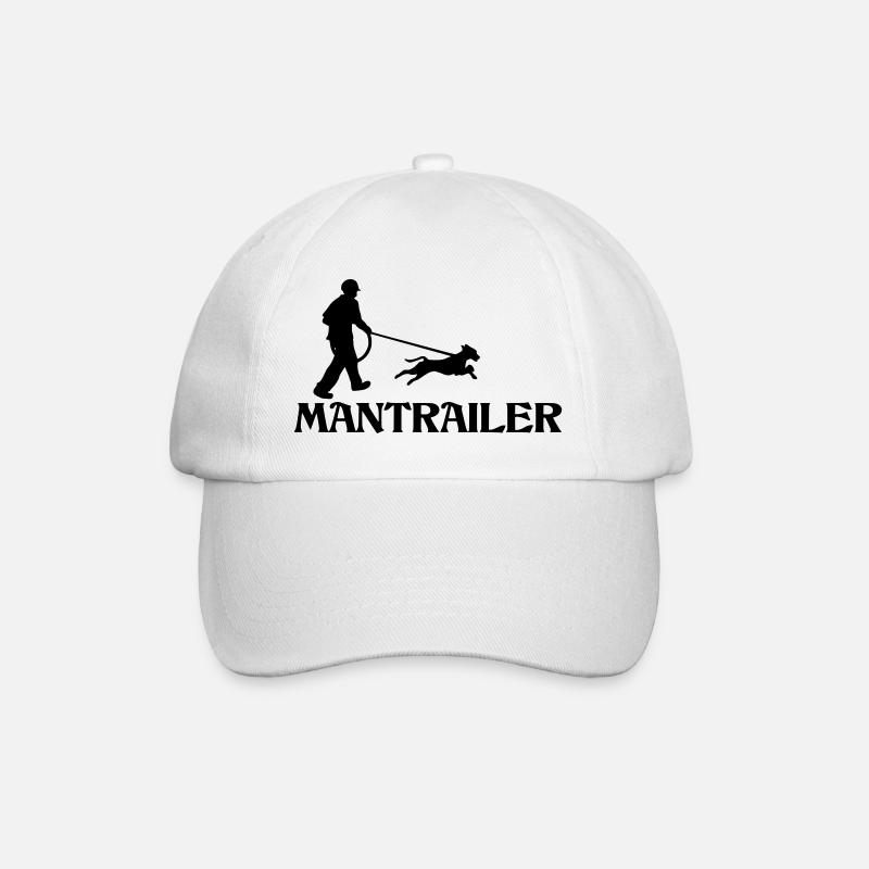 Mantrailer hobby mantrailing dogs - Baseball Cap - white/white