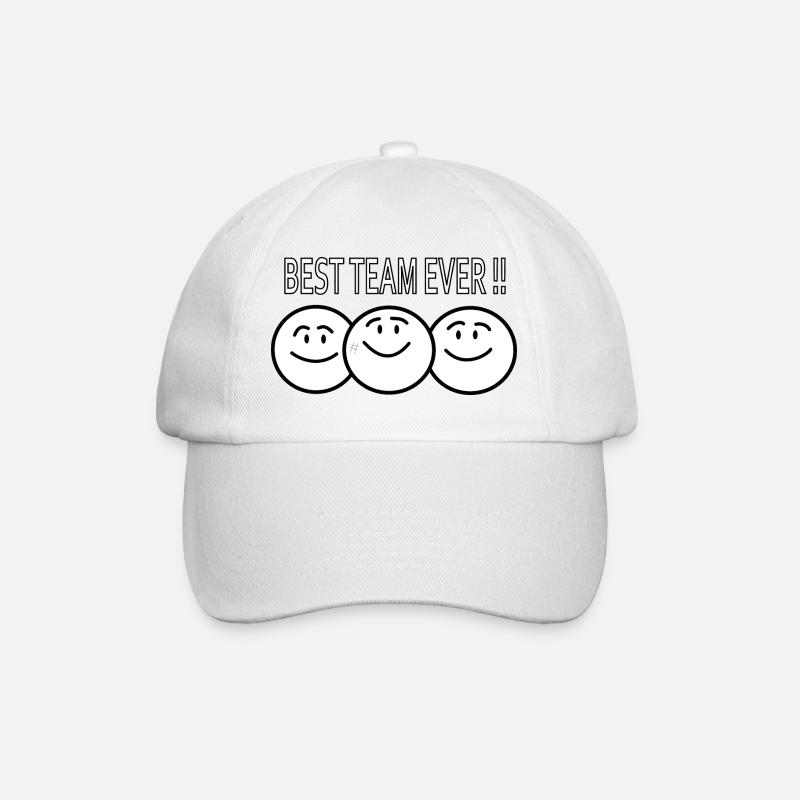 best team ever !! - Baseballkappe - Weiß/Weiß