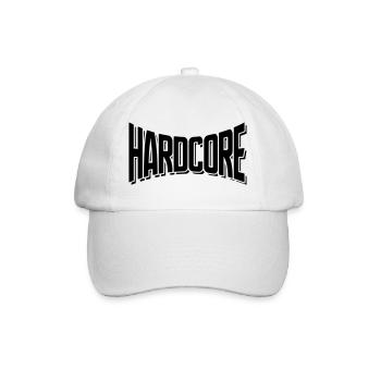 hard core dj hard bass sticker sticker music - Baseball Cap - white/white - Front
