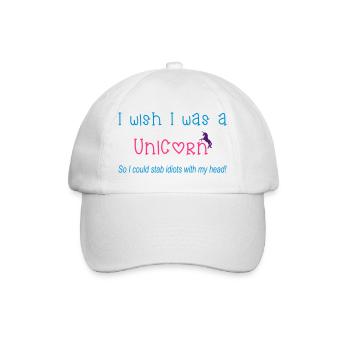 Unicorn - Baseball Cap - white/white - Front