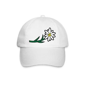 Blumen und Kräuter: Edelweiss - Casquette classique - blanc/blanc - Devant