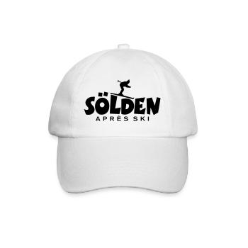 Sölden Après-Ski Skifahrer - Baseballkappe - Weiß/Weiß - Vorne