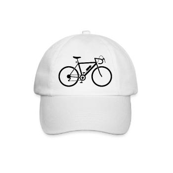 Un vélo de route rapide - Casquette classique - blanc/blanc - Devant