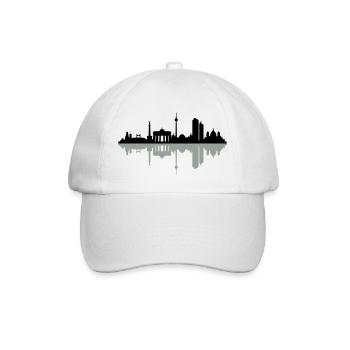 Skyline Berlin Schatten - Baseballkappe - Weiß/Weiß - Vorne