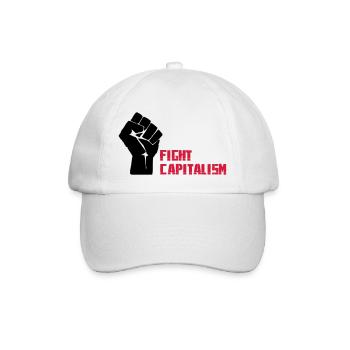 Fight Capitalism - Baseballkappe - Weiß/Weiß - Vorne