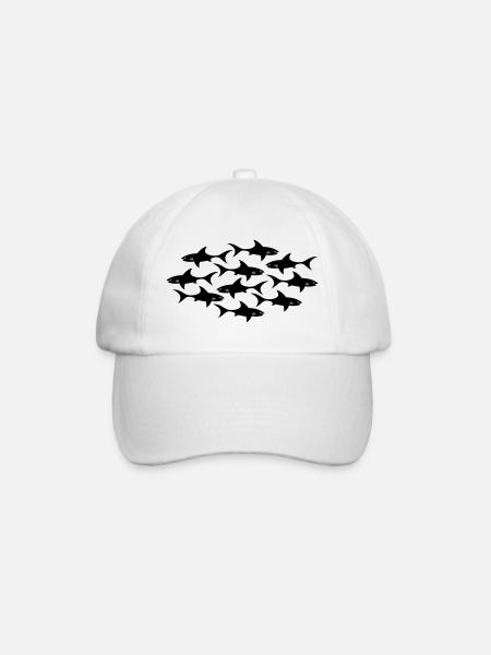 Hai shark - Baseballkappe - Weiß/Weiß
