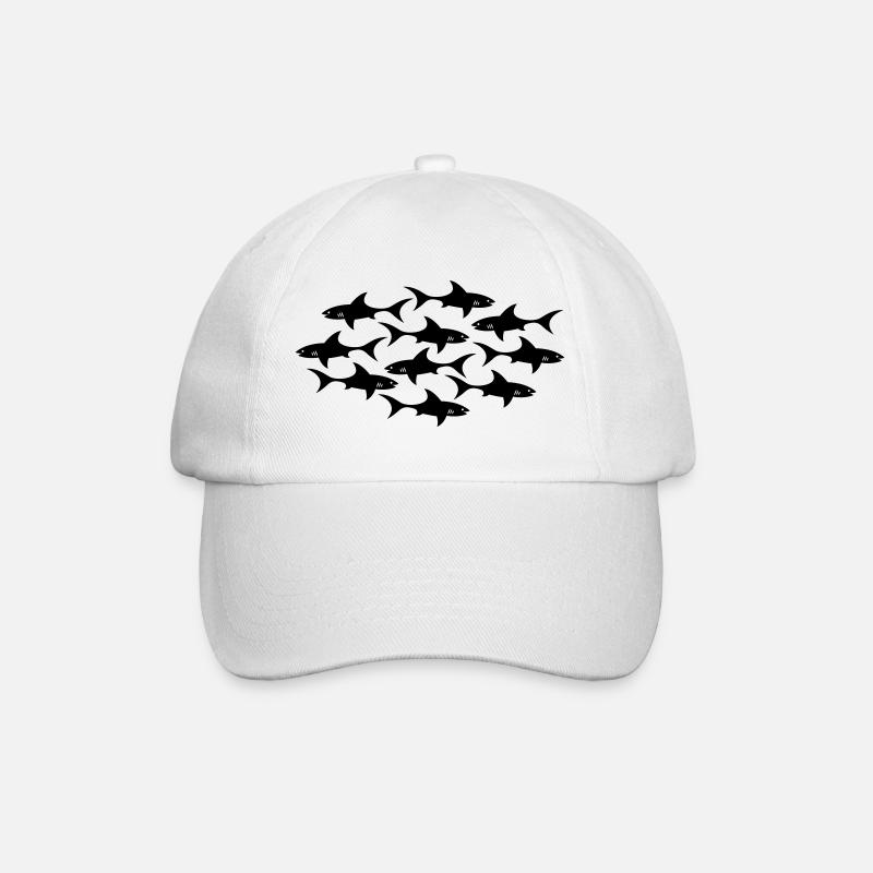 Hai shark - Baseballkappe - Weiß/Weiß