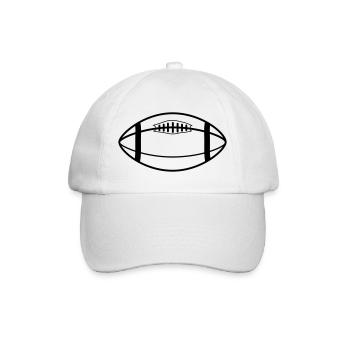 rugby ball - Baseballkappe - Weiß/Weiß - Vorne