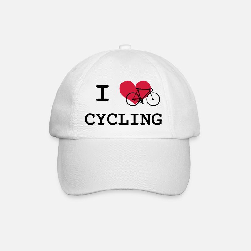 I Love Cycling - Baseball Cap - white/white
