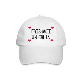 Fais-moi un calin - Casquette classique - blanc/blanc - Devant