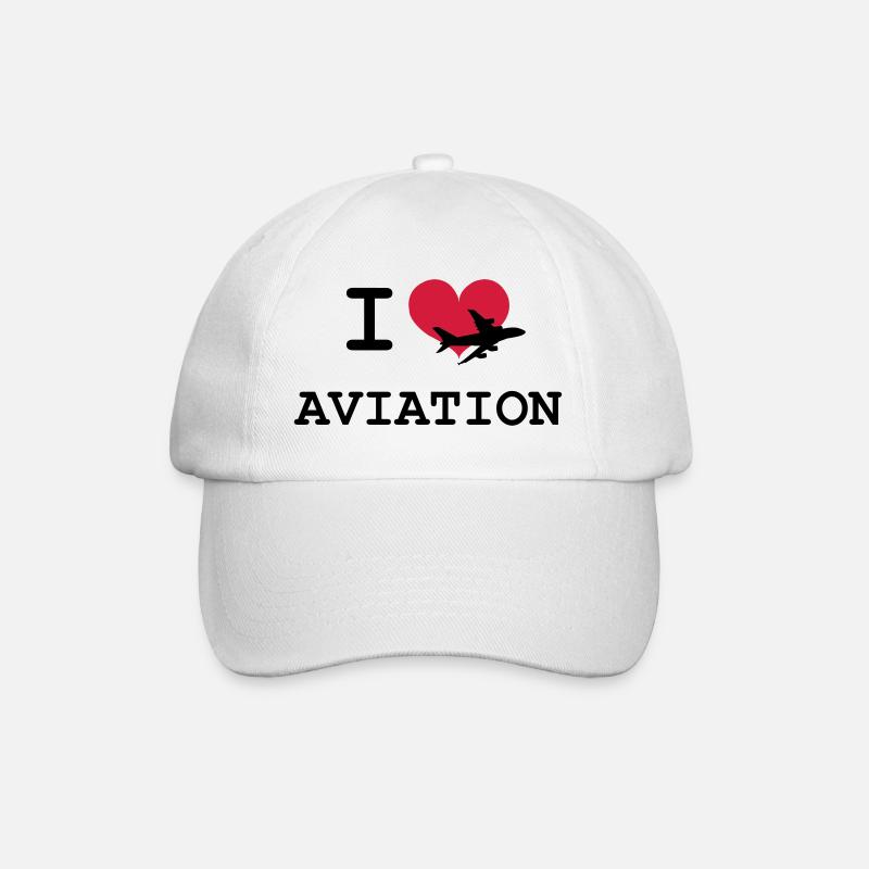 I Love Aviation - Casquette classique - blanc/blanc