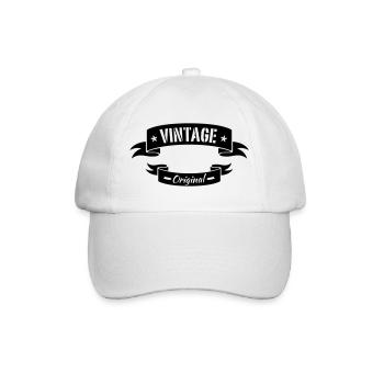 vintage - Baseball Cap - white/white - Front