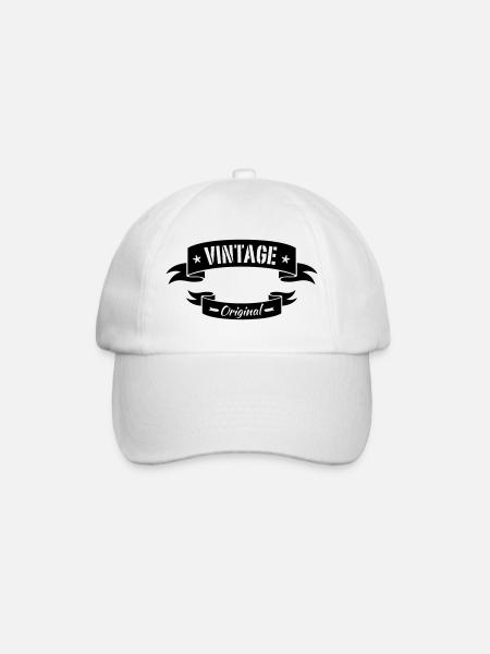 vintage - Baseballkappe - Weiß/Weiß